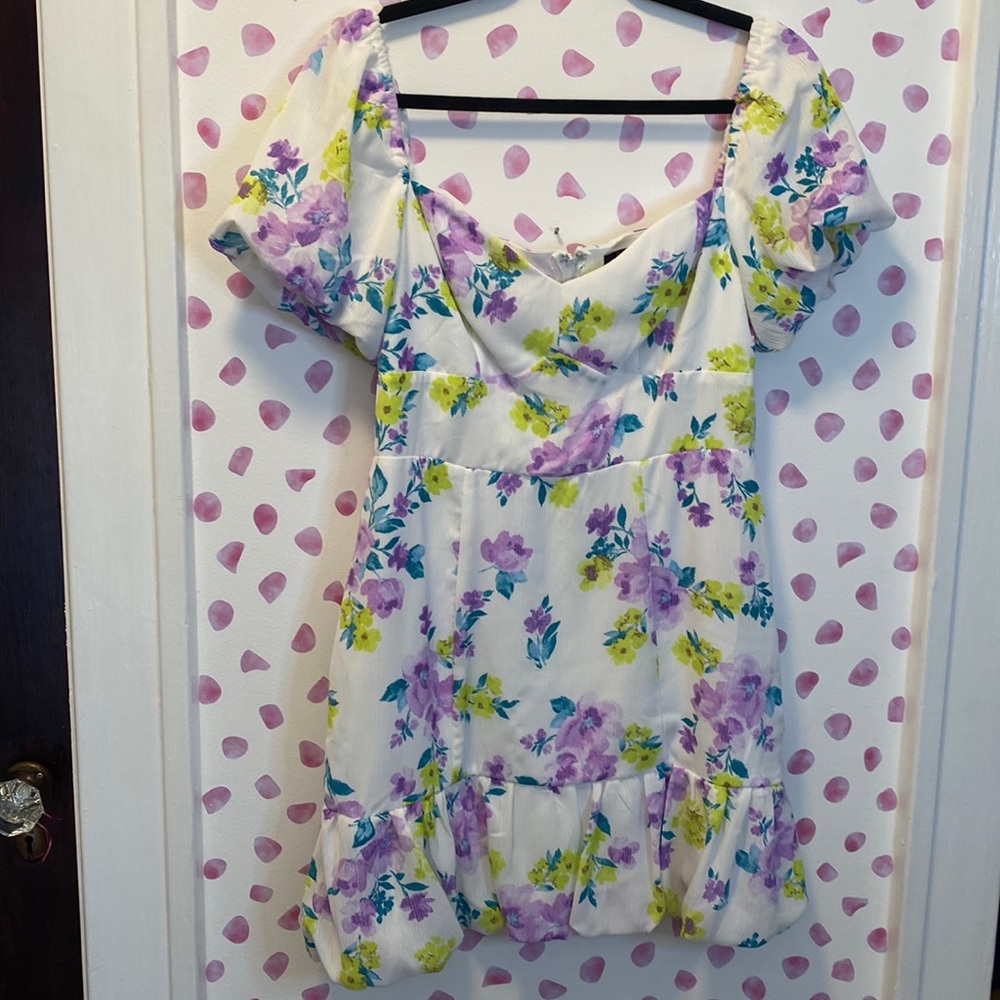 City Studio Juniors White Floral Spring Dress